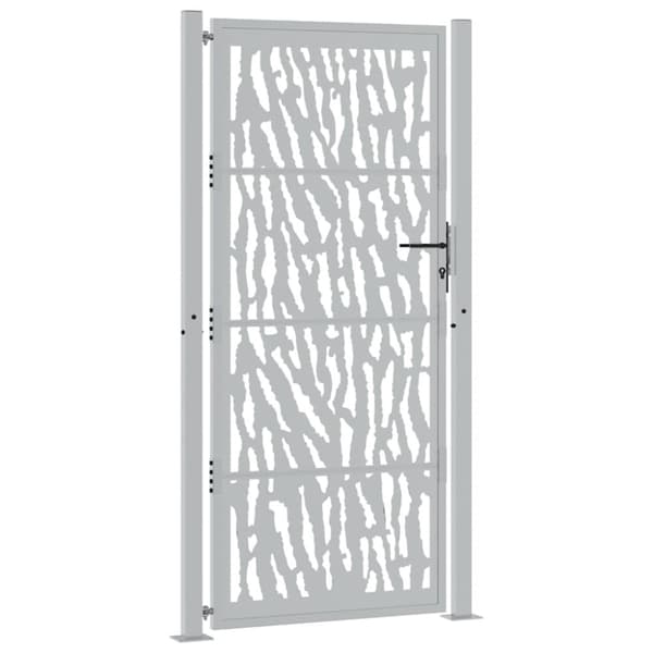 vidaXL Hageport 105x205 cm oksidert stål spordesign