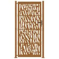 Miniatyrbilde 5 av 11: vidaXL Hageport 105x205 cm oksidert stål spordesign