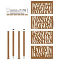 Miniatyrbilde 6 av 11: vidaXL Hageport 105x205 cm oksidert stål spordesign