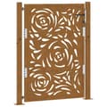 Miniatyrbilde 3 av 11: vidaXL Hageport 105x130 cm oksidert stål flammedesign