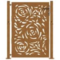 Miniatyrbilde 5 av 11: vidaXL Hageport 105x130 cm oksidert stål flammedesign