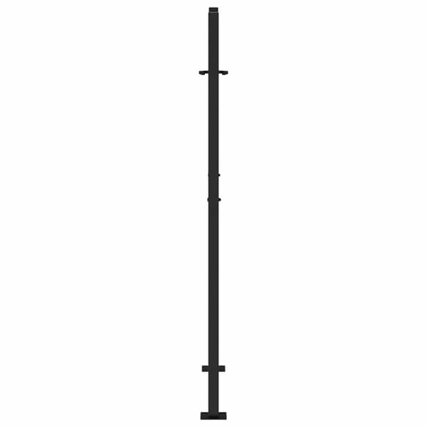 vidaXL Hageport svart 105x155 cm stål flammedesign
