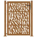 Miniatyrbilde 5 av 11: vidaXL Hageport 105x130 cm oksidert stål spordesign