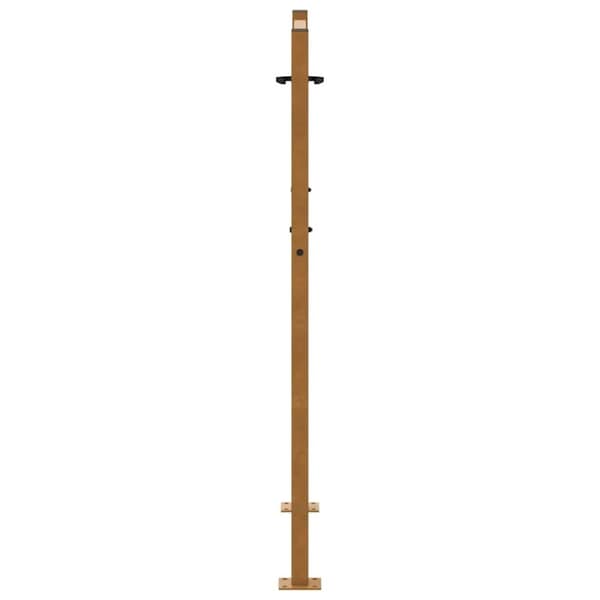 vidaXL Hageport 105x130 cm oksidert stål spordesign