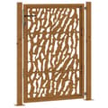 Miniatyrbilde 8 av 11: vidaXL Hageport 105x130 cm oksidert stål spordesign