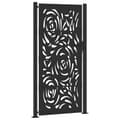 Miniatyrbilde 3 av 10: vidaXL Hageport svart 105x205 cm stål flammedesign