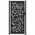 Miniatyrbilde 4 av 10: vidaXL Hageport svart 105x205 cm stål flammedesign