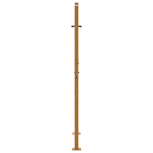 vidaXL Hageport 105x155 cm oksidert stål bladdesign