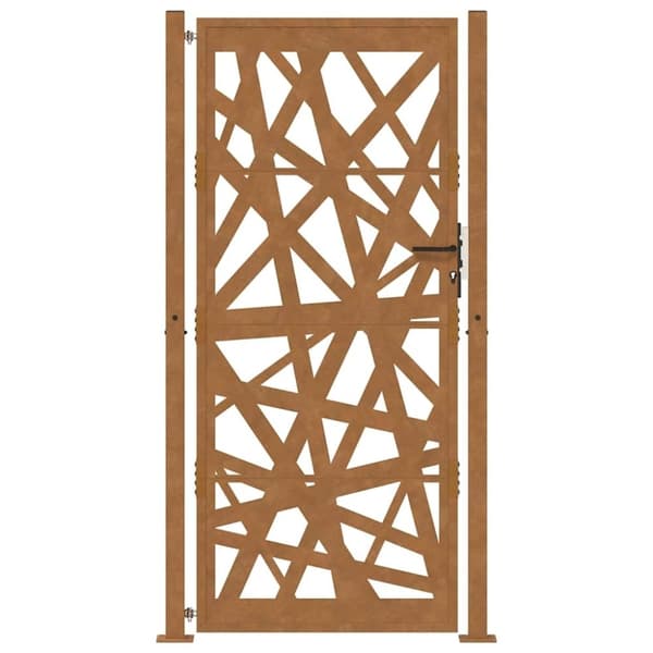 vidaXL Trädgårdsgrind 105x205 cm väderbeständigt stål lätt design