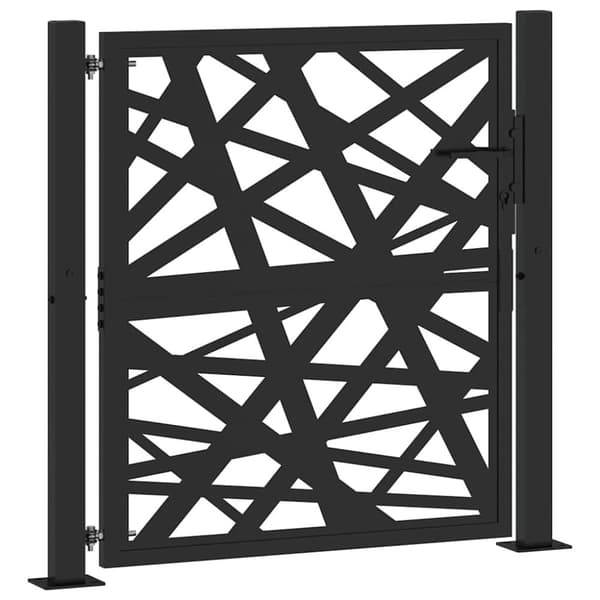 vidaXL havelåge 105x106 cm stål let design sort