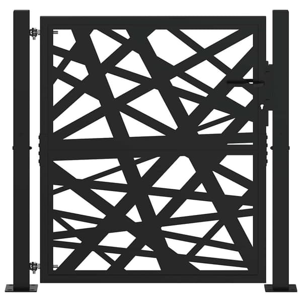 vidaXL havelåge 105x106 cm stål let design sort
