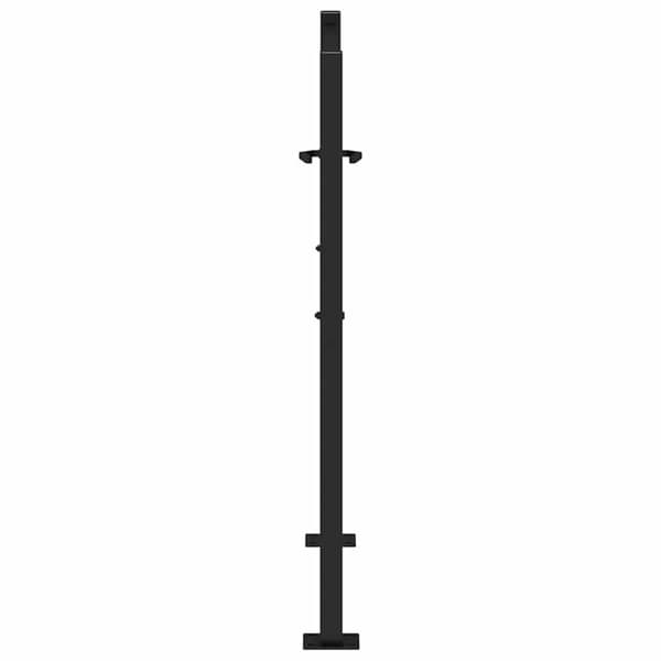 vidaXL havelåge 105x106 cm stål let design sort