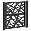 Miniatyrbillede 7 af 10: vidaXL havelåge 105x106 cm stål let design sort