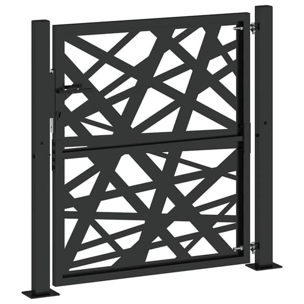 vidaXL havelåge 105x106 cm stål let design sort