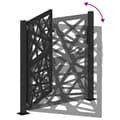 Miniatyrbillede 8 af 10: vidaXL havelåge 105x106 cm stål let design sort