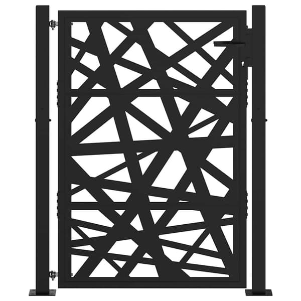 vidaXL havelåge 105x130 cm stål let design sort