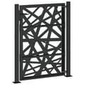 Miniatyrbillede 7 af 10: vidaXL havelåge 105x130 cm stål let design sort