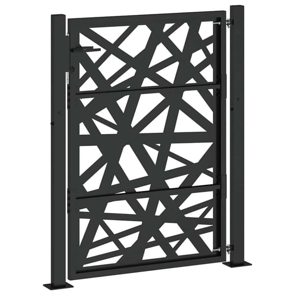 vidaXL havelåge 105x130 cm stål let design sort