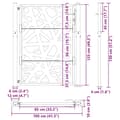 Miniatyrbillede 10 af 10: vidaXL havelåge 105x130 cm stål let design sort