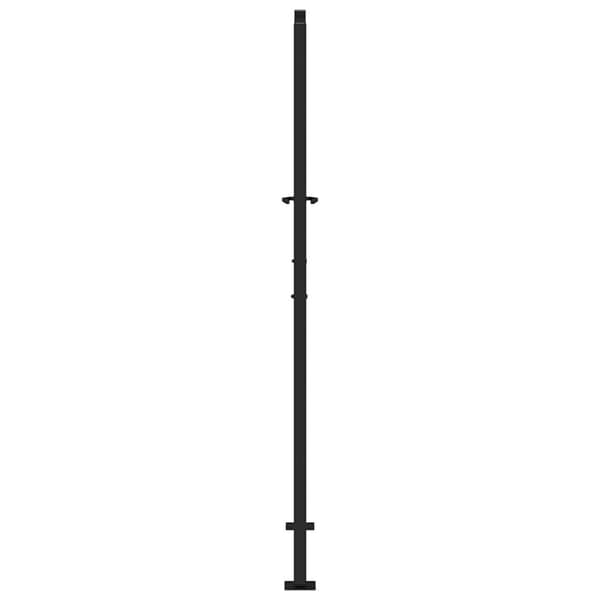 vidaXL Puutarhaportti Musta 105x180 cm Teräsvalosuunnittelu