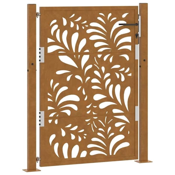 vidaXL havelåge 105x130 cm cortenstål bølgedesign