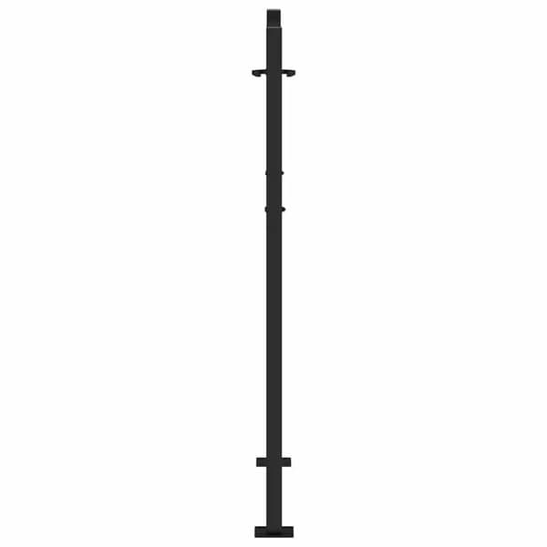 vidaXL Puutarhaportti Musta 105x130 cm Teräsaaltosuunnittelu