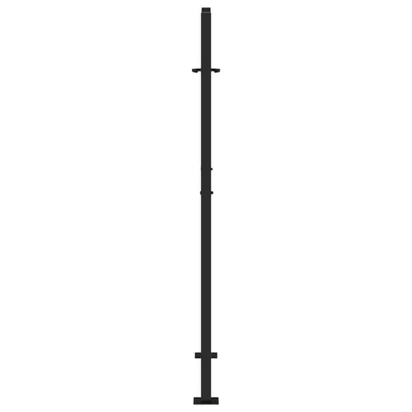 vidaXL Puutarhaportti Musta 105x155 cm Teräsjäljen suunnittelu