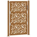 Miniatyrbillede 1 af 11: vidaXL havelåge 105x155 cm cortenstål bladdesign