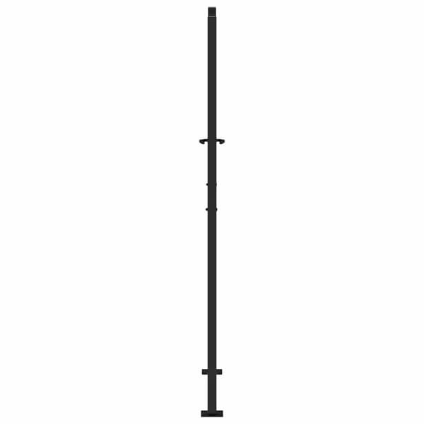 vidaXL havelåge 105x180 cm stål bølgedesign sort
