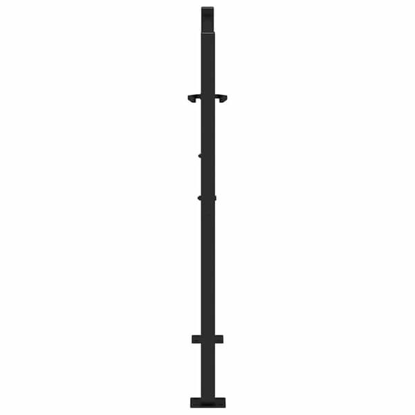 vidaXL Hageport svart 105x106 cm stål bladdesign