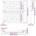 Miniatyrbilde 10 av 10: vidaXL Hageport svart 105x106 cm stål bladdesign