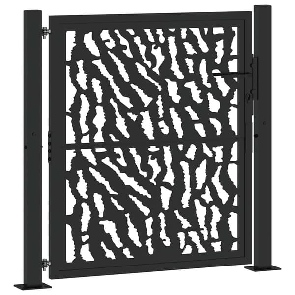vidaXL Hageport svart 105x106 cm stål spordesign
