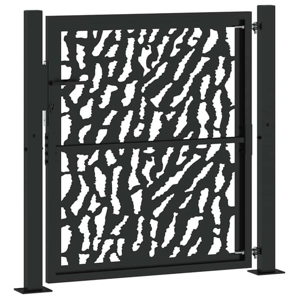 vidaXL Hageport svart 105x106 cm stål spordesign