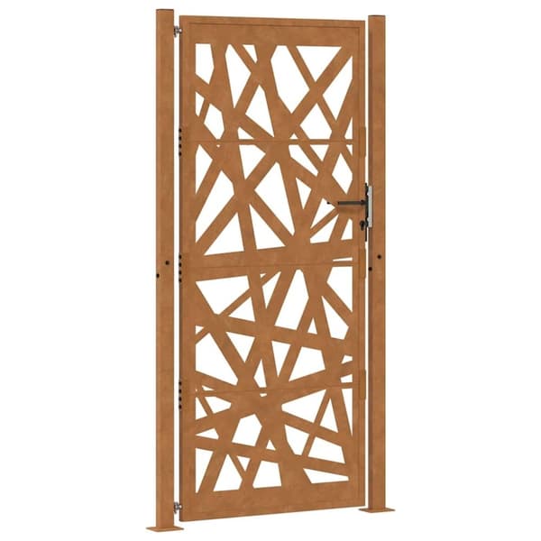 vidaXL Puutarhaportti 105x205 cm Weathering Steel Light Design