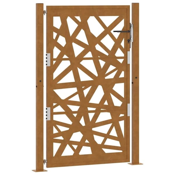 vidaXL Puutarhaportti 105x155 cm Weathering Steel Light Design