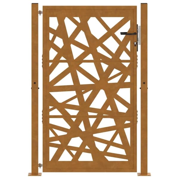 vidaXL Puutarhaportti 105x155 cm Weathering Steel Light Design