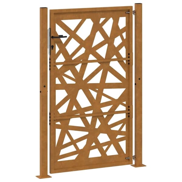 vidaXL Puutarhaportti 105x155 cm Weathering Steel Light Design