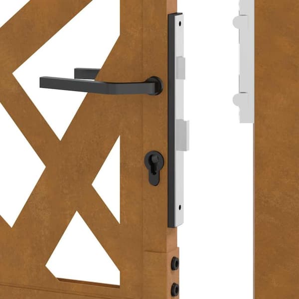vidaXL Puutarhaportti 105x155 cm Weathering Steel Light Design