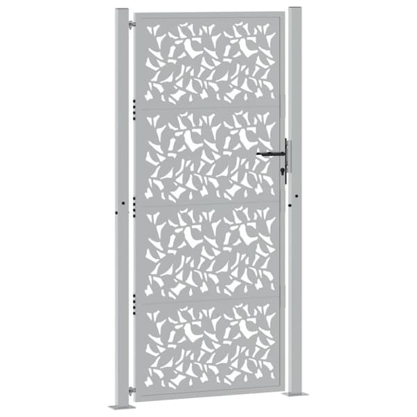 vidaXL havelåge 105x205 cm cortenstål bladdesign