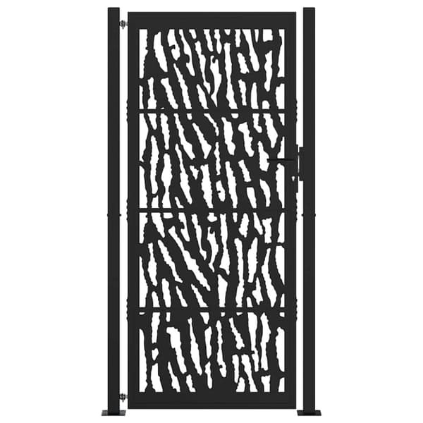 vidaXL havelåge 105x205 cm stål spor design sort