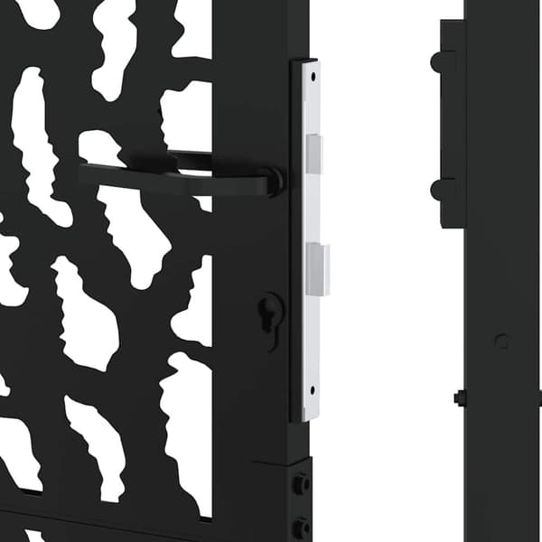 vidaXL havelåge 105x205 cm stål spor design sort