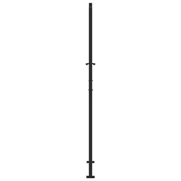 vidaXL Puutarhaportti Musta 105x205 cm Teräsvalosuunnittelu