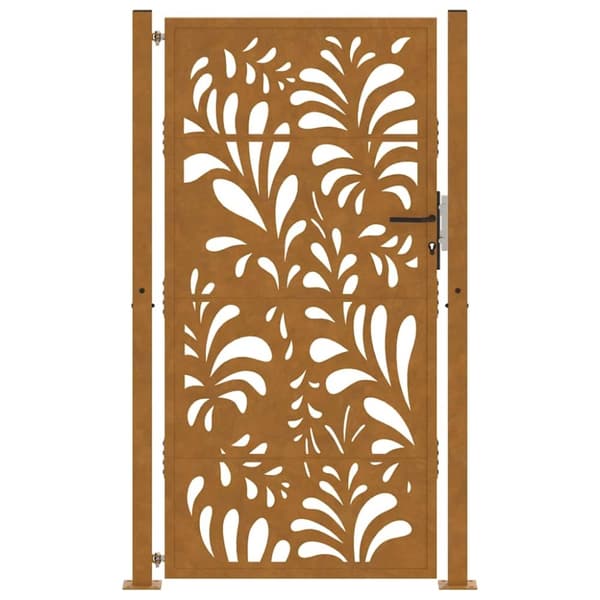 vidaXL havelåge 105x180 cm cortenstål bølgedesign