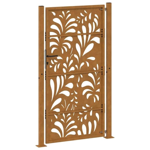 vidaXL havelåge 105x180 cm cortenstål bølgedesign