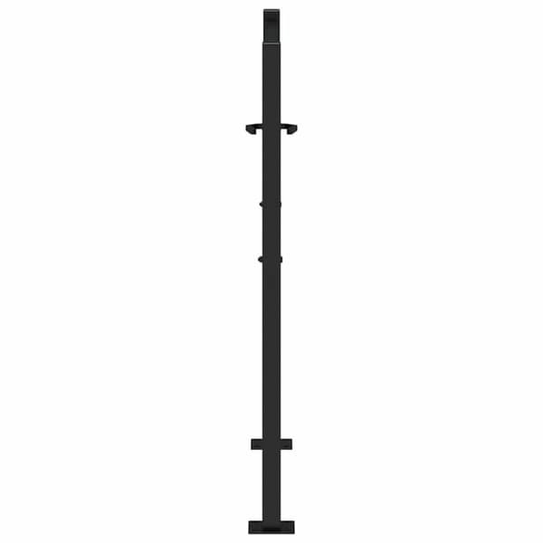 vidaXL havelåge 105x106 cm stål flamme design sort