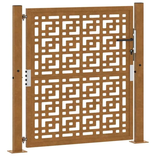 vidaXL havelåge 105x105 cm cortenstål krydsdesign