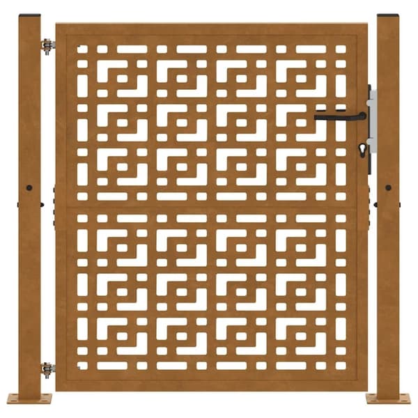 vidaXL havelåge 105x105 cm cortenstål krydsdesign
