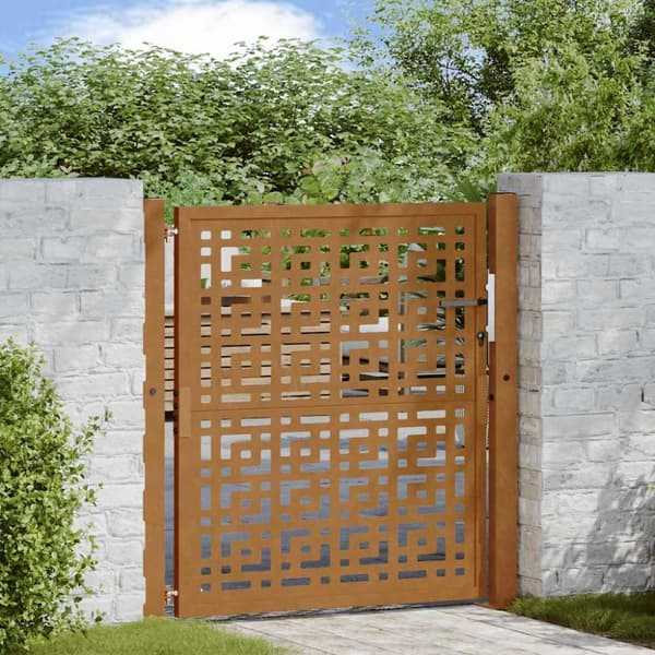 vidaXL havelåge 105x105 cm cortenstål krydsdesign