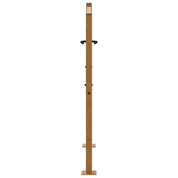 vidaXL Hageport 105x105 cm oksidert stål spordesign