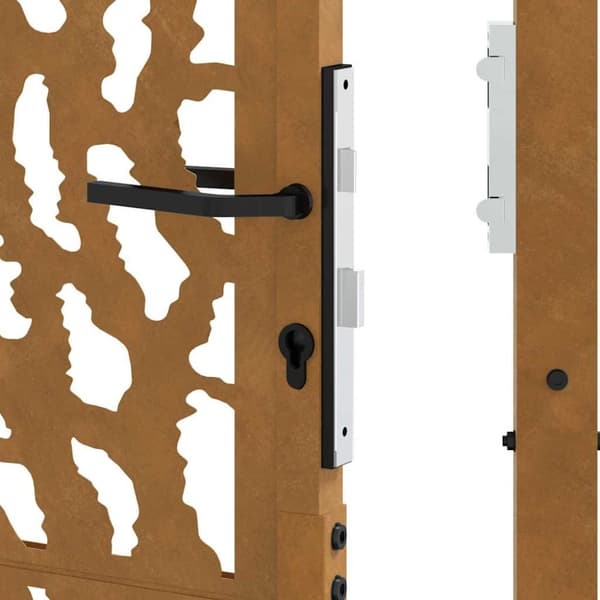 vidaXL Hageport 105x105 cm oksidert stål spordesign